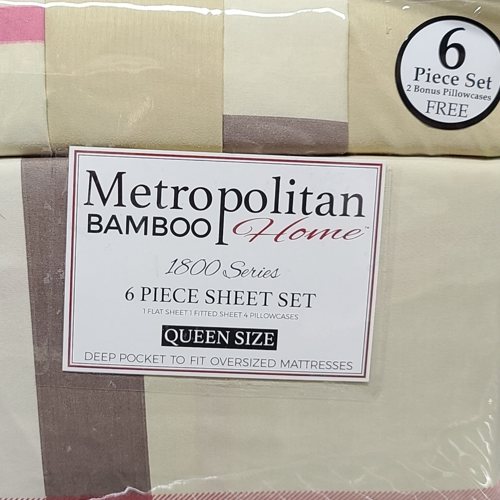 Metropolitan Bamboo Home 6 Piece Sheet Set